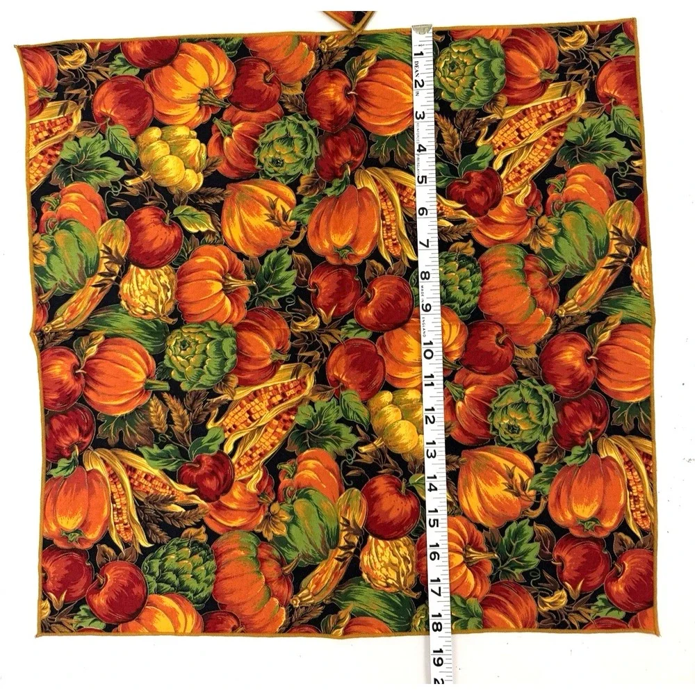 Thanksgiving or Fall Country Harvest Cloth Table Napkins Lot of 10 NEW